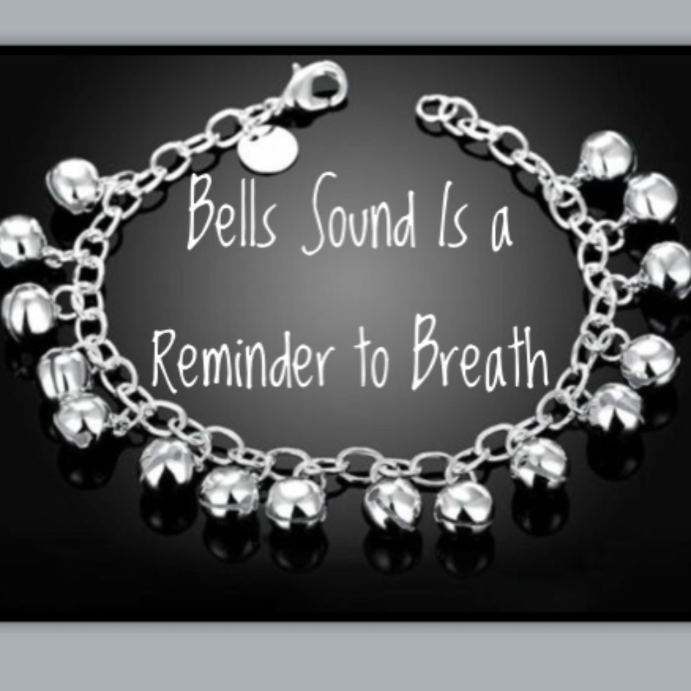 925 Silver Bells Jingle bracelet gypsy hobo adj